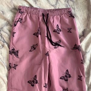 Purple butterfly joggers